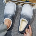 thumbnail image 3 of Pantufla Pantuflas cálidas para hombre, pantuflas antideslizantes de felpa con punta cerrada para invierno (gris 43-44) Likrtyny Tenis De Mujer Tenis De Hombre, 3 of 4