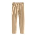 thumbnail image 4 of YOUYEDIAN Boys Dress Pants Slim Fit School Uniform Pants for Boys Adjustable Waist Trousers (Khaki, 6-7 Years), 4 of 5