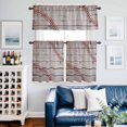 thumbnail image 2 of Retro American Baseball Kitchen Curtains Valances and Tiers Set of 3 Sport Vintage Wood Grain Tier Curtains and Valance with Rod Pocket for Small Windows, 27.5"x36", 2 of 9