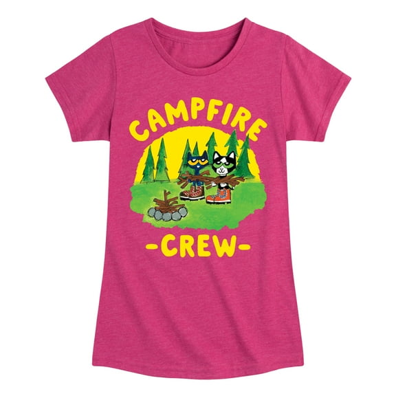 Pete The Cat - Campfire Crew - Toddler And Youth Girls Short Sleeve Graphic T-Shirt