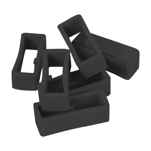 6 Pcs Watch Band Loops 22Mm Silicone Watch Strap Holder Loop Watch Strap Loops Watch Strap Keeper Silicone Replacement Watch Band Loop For Smart Sport Watches Rubber Replacement,Black