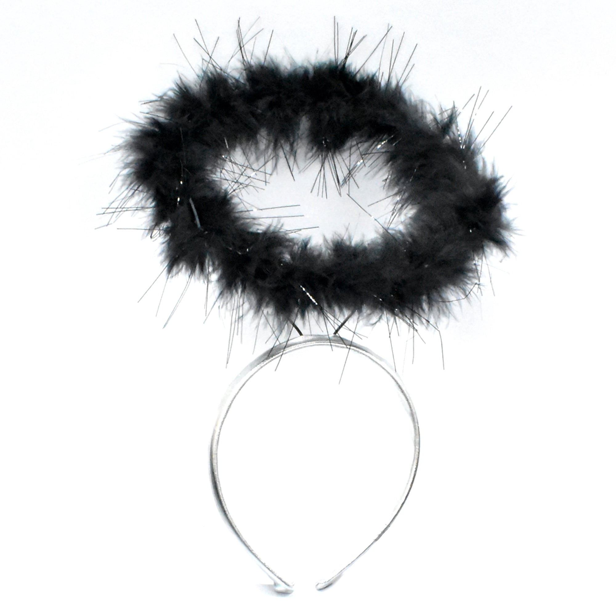 Angel Wings and Halo Costume Accessory for Adults, Black, 2 Pieces, Halloween by Way To Celebrate