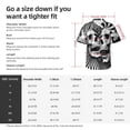 thumbnail image 5 of Pofeuu Psychedelic Skull Illusion Art Print Hawaiian Shirt for Men Sleeves Casual Button Down Summer Beach Dress Shirts T-Shirts,, 5 of 7
