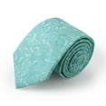 thumbnail image 4 of Jacob Alexander Men's Floral 2.75 inch Width Slim Neck Tie - Turquoise, 4 of 7