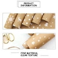 thumbnail image 4 of Kraft Paper Christmas Wrapping Paper Roll, 39.3x17.3" Snowflake Xmas Tree Star Polka Dot Patterns Wrapping Paper, for Party Holiday Gift Wrapping, 4 of 5