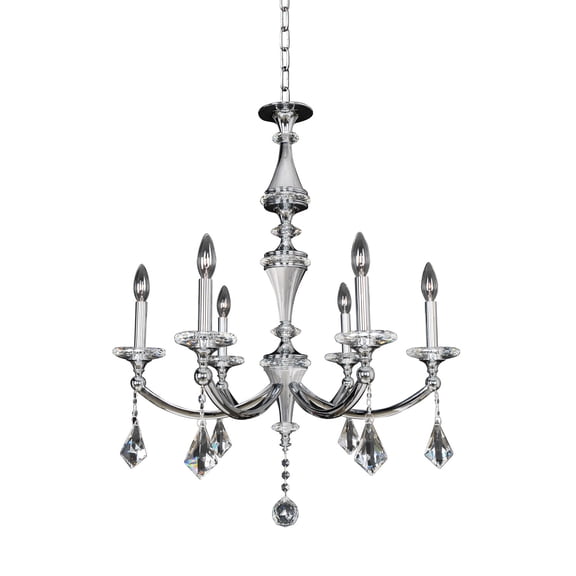 Allegri 012171-010-FR001 Floridia 6 Light 1 Tier Chandelier - Chrome