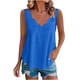 thumbnail image 3 of TaTaai Solid Color Women Tank Top Palace Lock Wave Edge Sleeveless Irregular V Neck Breathable Non See-through Machine Washable No Fading Casual Fashion Daily Top Gift, 3 of 8