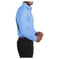 thumbnail image 3 of Mens Slim Fit Long Sleeve Carefree Cotton/Polyester Poplin Shirt Carolina Blue X-Large, 3 of 6