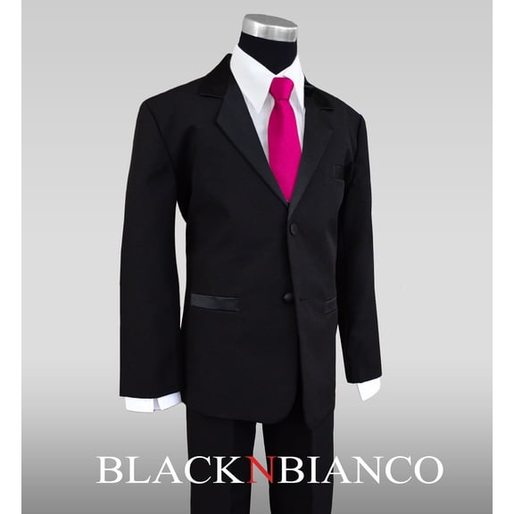 Black N Bianco Boy's Modern Tuxedo Dresswear Set