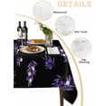 thumbnail image 2 of Purple Olive Fruits Table Cloth, Waterproof Tablecloth for Rectangle Tables, Spring Farm Branches Leaves Plants Black Reusable Washable Fabric Table Cover for Restaurant Kitchen Dining Tables 60"x84", 2 of 9