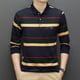 thumbnail image 1 of Blusa y camisa de manga larga con cuello vuelto para hombre, informal, con estampado de botones y bolsillo, de poliéster, 1 of 9