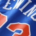 thumbnail image 5 of Men's Mitchell & Ness Patrick Ewing Blue New York Knicks Hardwood Classics Stitch Name & Number T-Shirt, 5 of 6