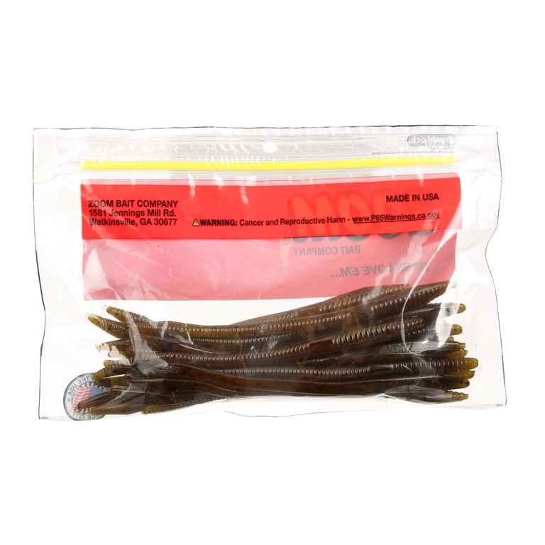2 pack) Zoom Trick Worm 6.5'' Green Pumpkin 20pk - Walmart.com
