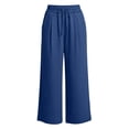 thumbnail image 6 of MuXiKeJi Clothes Girls Linen Pants Wide Leg Pants Cozy Elastic High Waist Pant Summer Casual Beach Trousers with Pockets 12-13 Years, 6 of 7