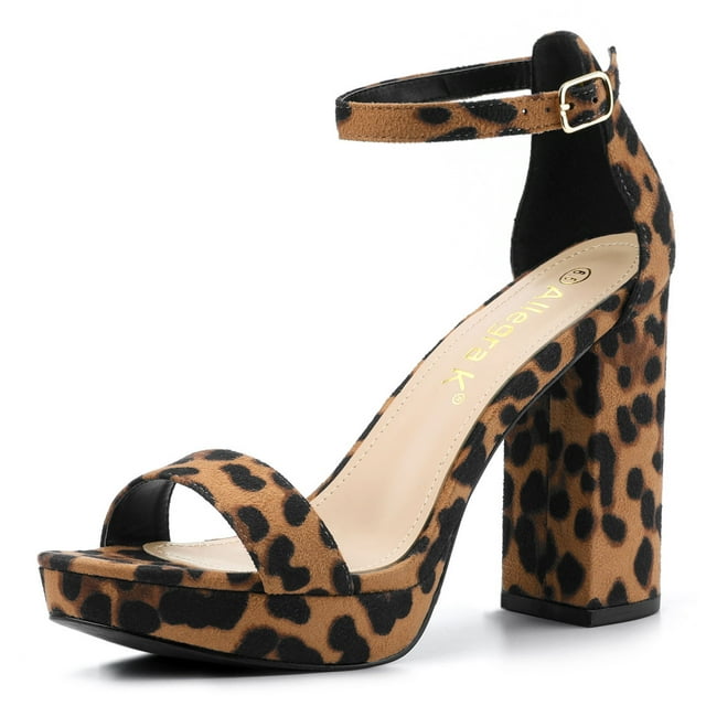 BLISSFUL STEP Women's Open Toe Platform Ankle Strap Chunky Heel Sandals