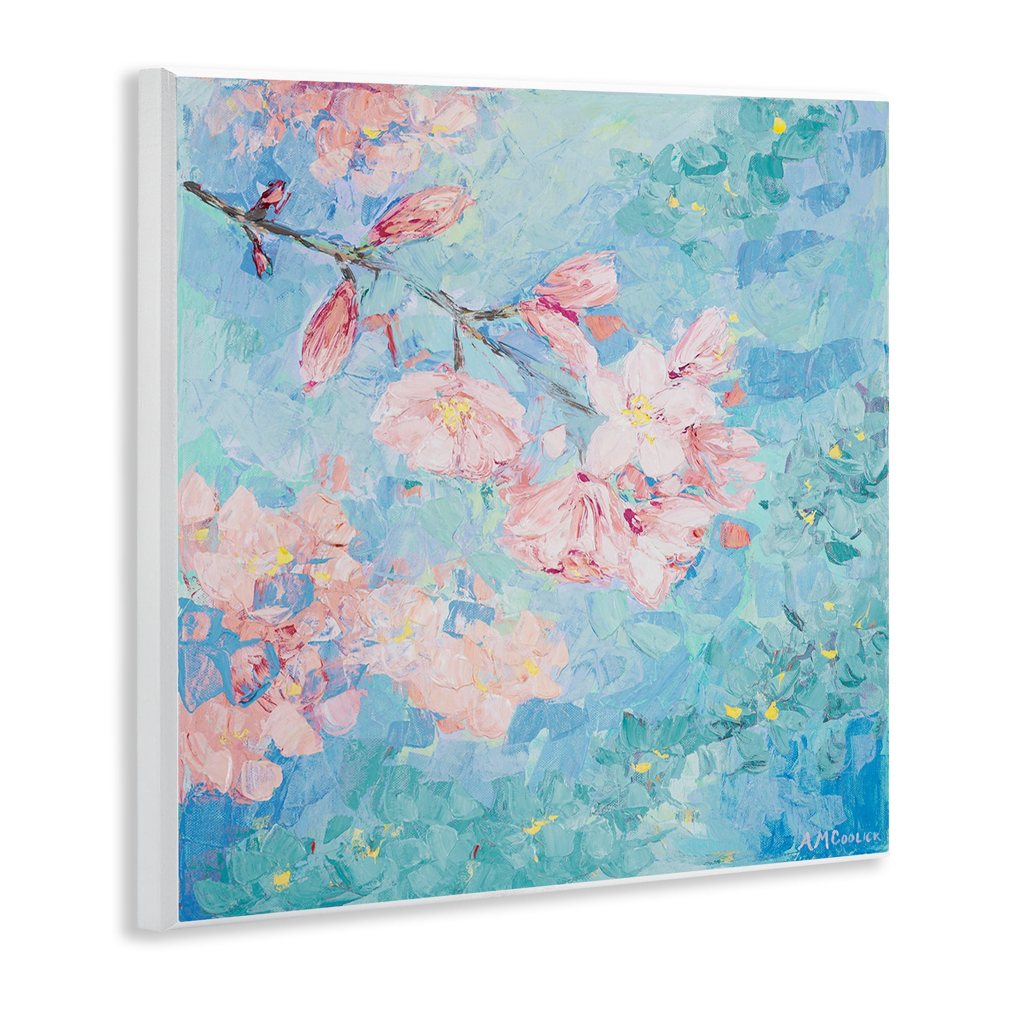 Stupell Industries Yoshino Cherry Blossom Plants & Flowers Painting Unframed Art Print Wall Art, 12 x 12