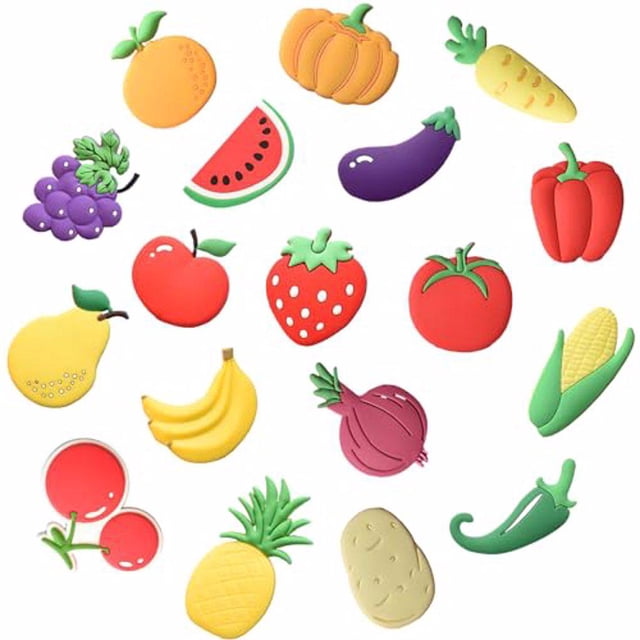 Injueey 18 piezas exquisita artesanía dibujos animados nevera pegatina magnética no destiñe estable refrigerador fijo horno Decoración