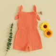 thumbnail image 3 of Bagilaanoe Toddler Baby Girl Summer Jumpsuit Sleeveless Ribbed Bodysuit 6M 12M 18M 24M 3T 4T Kids Knitted One Piece Romper, 3 of 8
