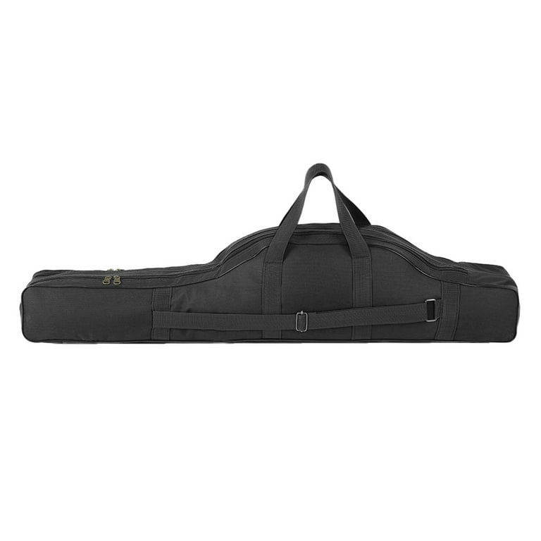 Lixada Fishing Bag Case, Portable Folding Rod Reel Bag, 100cm/130cm/150cm, Tackle Tool Carry Case, Size: 100 cm, Black