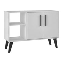 Manhattan Comfort Amsterdam 4-Shelf Engineered Wood Sideboard in White
