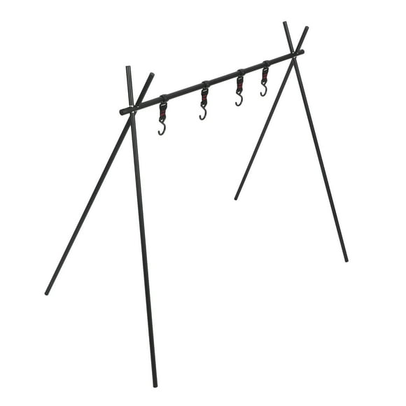 Camping Tripod, Multi-function Tripod Grill Tripod Cooker BBQ Supplies Campfire Cooking Stand Tripod Barbecue Aluminum Alloy Rack  for Cookware Party