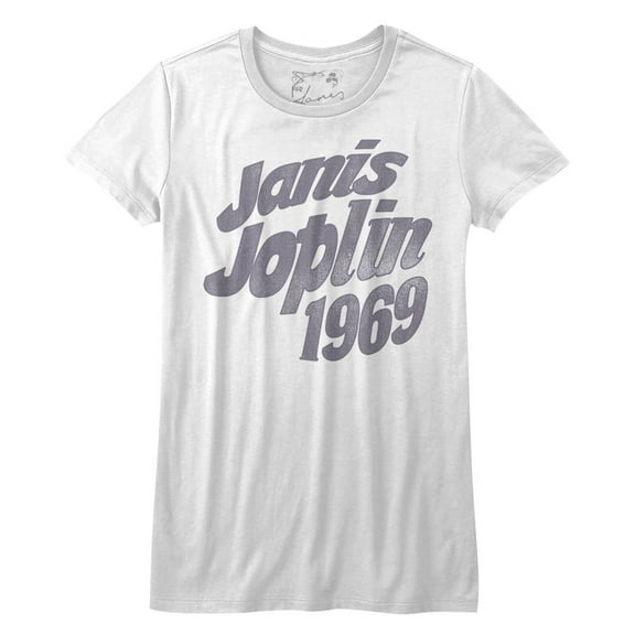 Janis Joplin JJ67 White Junior Women's T-Shirt