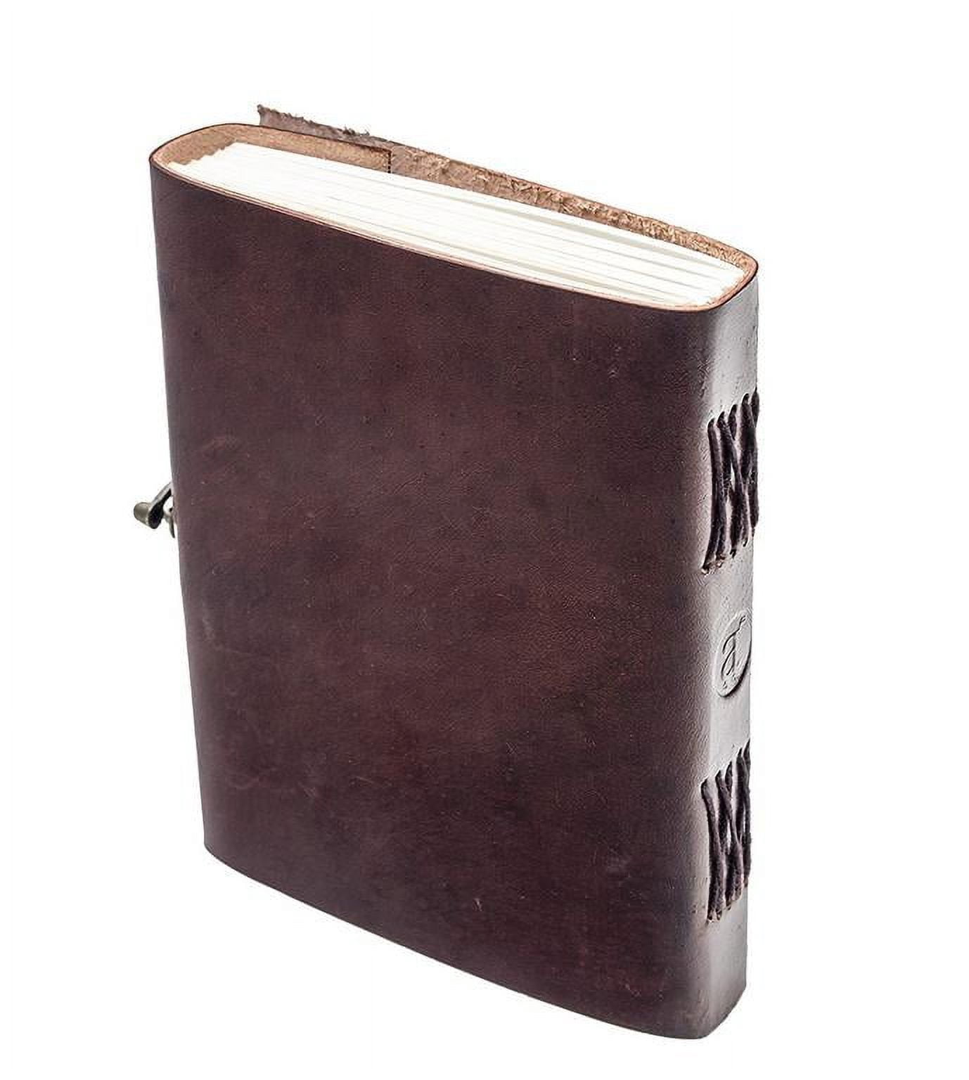 Leather journals Vintage Horse Embossed Leather Journal Notebook Diary (Handmade Paper) - Coptic Bound with Lock Closure