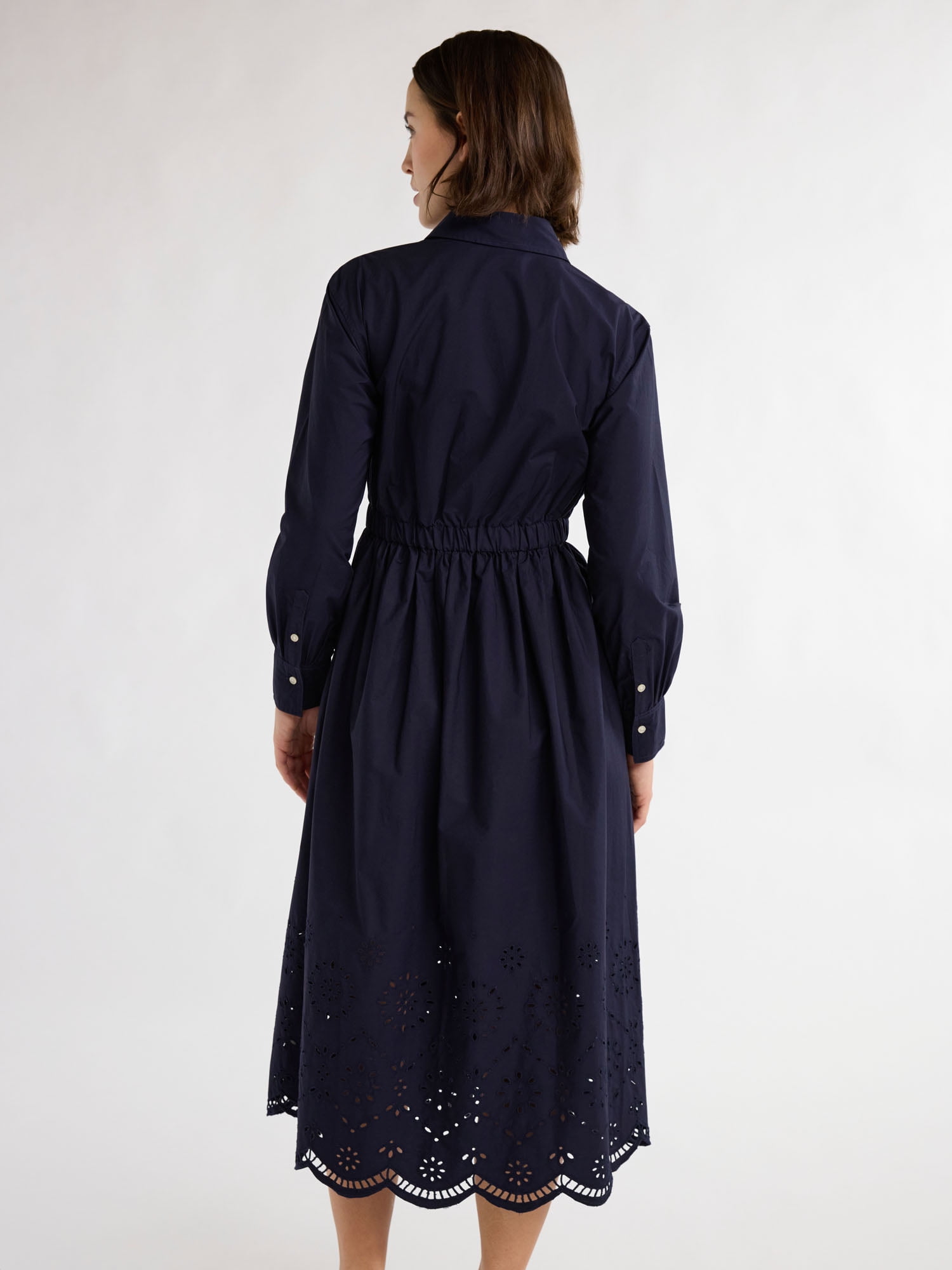Free Assembly Women’s and Women's Plus Cotton Eyelet Maxi Shirtdress, Sizes XS-4X