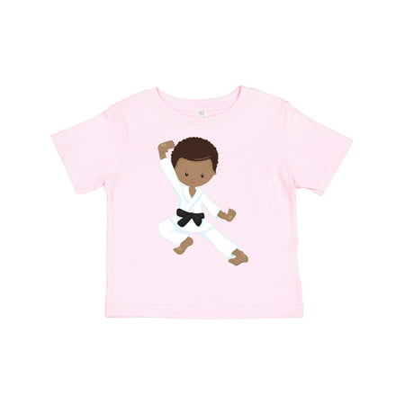 

Inktastic African American Boy Karate Boy Kata Black Belt Gift Toddler Boy Girl T-Shirt