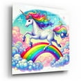 thumbnail image 2 of Epic Art 'Unicorn Over Rainbow' by Rey Klimt Acrylic Glass Wall Art, 12" x 12", 2 of 8
