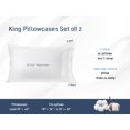 thumbnail image 3 of HOMTEC 200TC 100% Cotton Percale Weave, Pillowcase Set of 2, King Size, White, 3 of 9