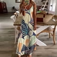 thumbnail image 3 of WISHTIME Women Sleeveless Dresses Geometric Summer Spaghetti Strap Maxi Casual Flowy Beach Long Dress USA, 3 of 9