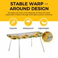 thumbnail image 4 of Sunflower Table Cloths for 8 Foot Rectangle Tables, Yellow Flowers Summer Botanical Wooden Patio Waterproof Elastic Fitted Tablecloths, Washable Rectangular Table Cover for Camping, 4 of 8