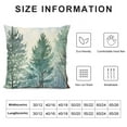 thumbnail image 5 of COMIO Pine Tree Throw Pillow Covers Watercolor Blue Green Square Rustic Style Natural Forest Fog Print Decorative Pillowcase Spring Summer Cushion Cover for Home Sofa Bed Outdoor, 5 of 5