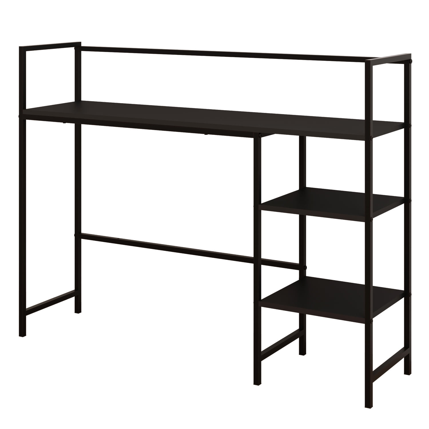 LENLN Desk Shelf 38.2" Desktop Organizer Shelf 4 Tier Desk Display Rack Desk Hutch for Computer Monitor Wood Desktop Bookshelf Storage Rack for Home Office Dorm