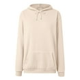 thumbnail image 4 of felwors Oversized Hoodies For Women Plus Size Long Sleeve Drawstring With Pockets Pullover Sweatshirt Trendy Winter Clothes Beige, XXL, 4 of 4