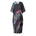 thumbnail image 6 of OVINYER Dress Women Plus Size Kaftans Casual V-Neck Long Soft Beach Maxi For Summer For Vacation Travel Date, 6 of 7