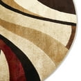 thumbnail image 5 of Home Dynamix Tribeca Slade Contemporary Abstract Area Rug, Brown/Red, 5'2" Round, 5 of 5