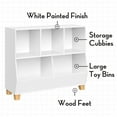 thumbnail image 4 of RiverRidge Kids Catch-All 35in Cubby Bookshelf and Toy Storage Organizer with 2 Red Bins, 4 of 10