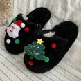 thumbnail image 7 of REDARER Kids Christmas Slippers Santa Design, Cozy Fleece Lined Indoor Shoes for Boys and Girls, Warm Non-Slip House Slippers,Size:8-9 Years, 7 of 7