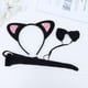 thumbnail image 3 of Conjunto de 3 piezas en 1, diadema negra con lentejuelas rosas, divertida diadema con orejas de gato, accesorio para disfraz, suministros para fiestas, diadema con lentejuelas de animales, lazo para, 3 of 4