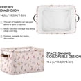 thumbnail image 3 of Storage Basket Meadow Flowers Foldable Canvas Laundry Baskets Bin Waterproof Inner Layer with Sturdy Handles for Toy Nursery Blanket Clothes 1 Pack, 3 of 7