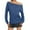 Blue, variant on RMGVDSD Womens Oversized T Shirts Womens Off The Shoulder Tops Summer Casual Long Sleeve T Shirts Blouse Loose Fit Basic Tees