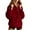 #15 Wine, variant on ZUKMRJPC Women's Oversized Sweatshirts Casual Loose Button Up Lapel Fleece Lined Long Sleeve Pullover Sweatshirt Fall Fashion Solid Color Basic Tops