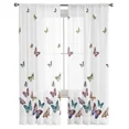 thumbnail image 4 of Butterfly Colorful Chiffon Sheer Curtains For Living Room Bedroom Kitchen ration Window Voiles Organza Tulle Curtain, 4 of 7