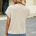 thumbnail image 5 of JUUYY Women's Short Sleeve Sweater Tops Spring Sleeveless Loose Fit Casual Ribbed Knit Cap Sleeve Sweater Vest Beige S, 5 of 9