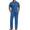 Denim Blue, variant on Mens White Outfit Summer Beach Outfits for Men Casual Short Sleeve Shirts and Pants Sets