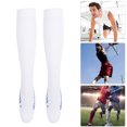 thumbnail image 4 of Chaussettes de Compression 1Pair Absorbant la Transpiration, Hommes Femmes Chaussettes de Compression, pour la Course à Pied Blanche XL, 4 of 8