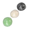 thumbnail image 4 of Juego de 3 esponjas faciales Konjac exfoliantes de media caña para limpiar el rostro, color negro, blanco y verde, 4 of 10