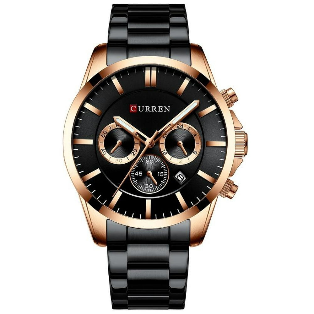 Curren Watches A classic mens watch with slim indexes and a non